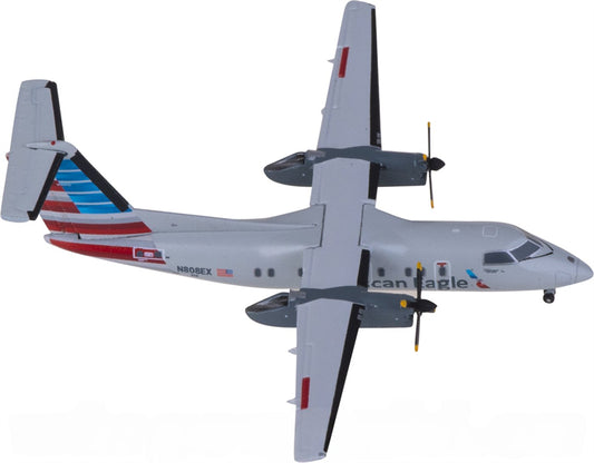 Geminijets American Eagle Bombardier Dash 8 Q100 N808EX 1:400 Diecast Model view 1