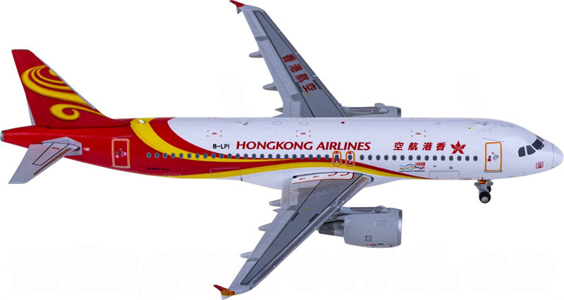 JC Wings Hong Kong Airlines Airbus A320 B-LPI 1:400 Diecast Model view 3