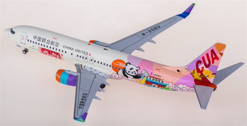 NG Models China United Airlines Boeing 737-800 B-208U 1:200 Diecast Model view 3