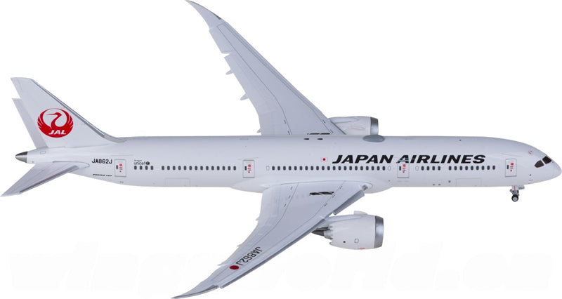 JC Wings Japan Airlines Boeing 787-9 Dreamliner JA862J Flaps Down 1:400 Diecast Model view 1