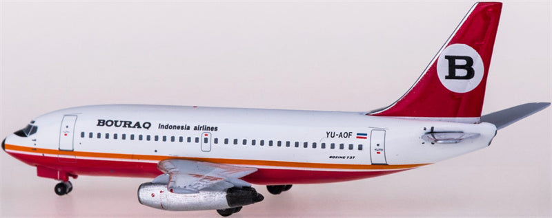 AeroClassics Bouraq Indonesia Airlines Boeing 737-200 YU-AOF 1:400 Diecast Model view 4