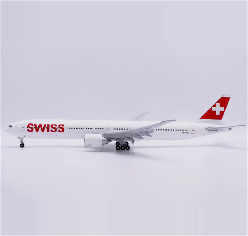 JC Wings Swiss Boeing 777-300ER HB-JNG Flaps Down 1:200 Diecast Model view 1