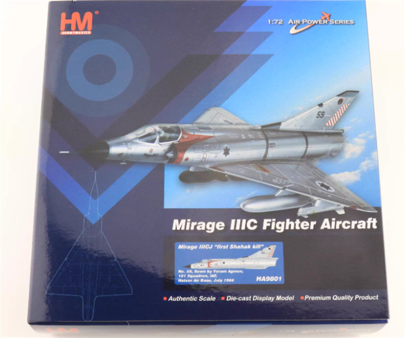 HOBBY MASTER Mirage IIICJ first Shahak kill No. 59 flown by Yoram Agmon 101 Squadron IAF Hatzor Air Base July 1966 1:72 Aircraft Pre-built Model