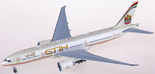JC Wings Etihad Airways for Boeing 777-200LR A6-LRB + Aviationtag 1:400 Airplane Pre-built  Airliner Model Display