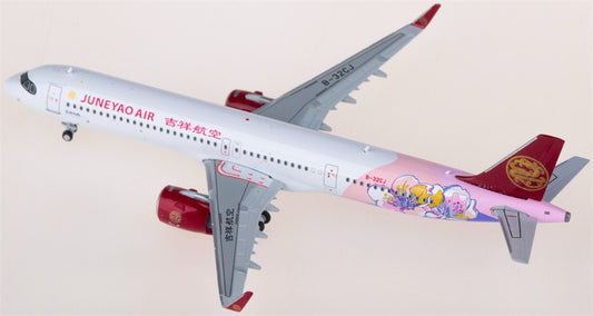 JC Wings Juneyao Airlines for Airbus A321neo B-32CJ 1:400 Airplane Pre-built  Airliner Model Display