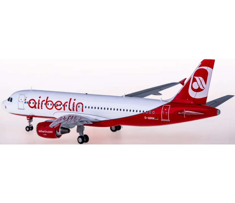 JC Wings Air Berlin Airbus A320 D-ABNW 1:200 Aircraft Pre-built  Airliner Model Display