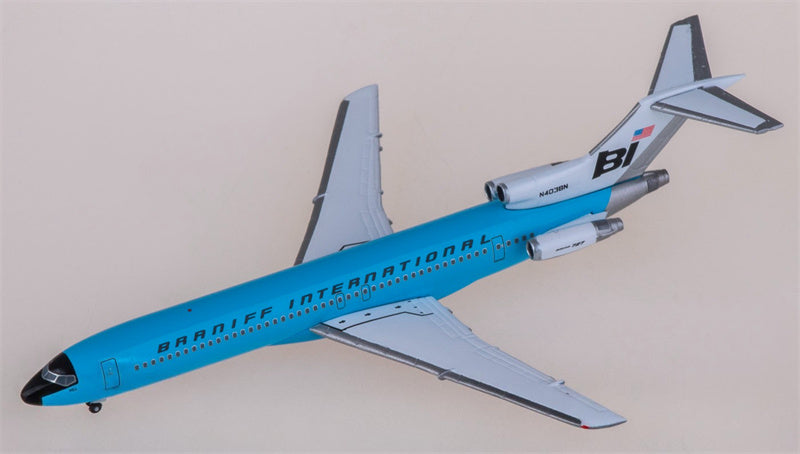 Herpa Braniff International Boeing 727-200 N403BN 1:500 Aircraft Pre-built  Airliner Model Display