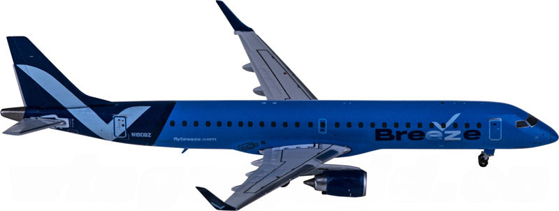 Geminijets Breeze Airways for Embraer ERJ-195AR N190BZ 1:400 Airplane Pre-built  Airliner Model Display