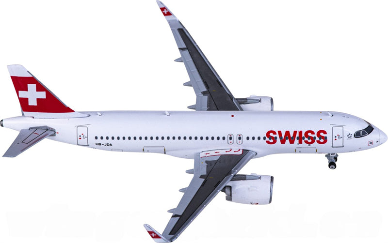 JC Wings Swiss for Airbus A320neo HB-JDA 1:400 Airplane Pre-built Airliner Model Display