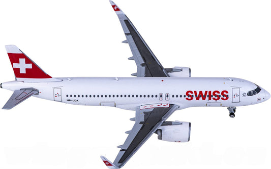 JC Wings Swiss for Airbus A320neo HB-JDA 1:400 Airplane Pre-built Airliner Model Display
