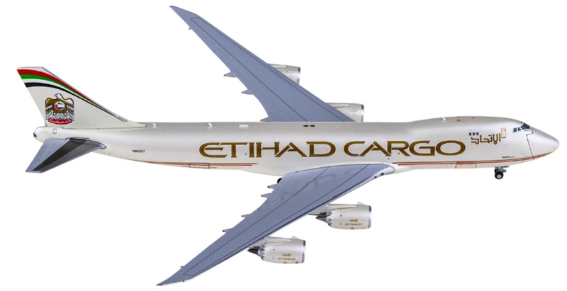JC Wings Etihad Airways Boeing 747-8F N855GT Interactive Series 1:400 Diecast Model view 4