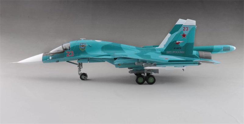 HOBBY MASTER Su-34 Fullback Fighter Bomber Red 23 Russian Air Force Ukraine March 2023 1:72 Airplane Pre-built Model