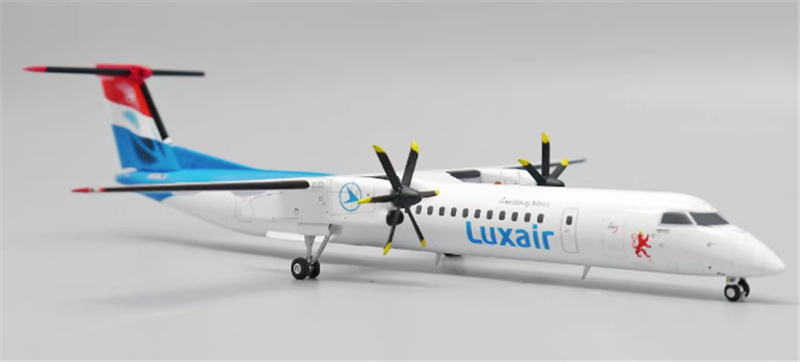 JC Wings Luxair BOMBARDIER Dash 8-Q400 LX-LQI 1:200 Aircraft Pre-built Model