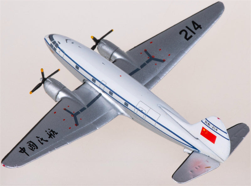Yu CAAC Curtiss C-46 214 1:400 Diecast Model view 2