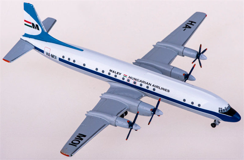 AeroClassics Malev for Ilyushin Il-18 HA-MOI 1:400 Airplane Pre-built  Airliner Model Display