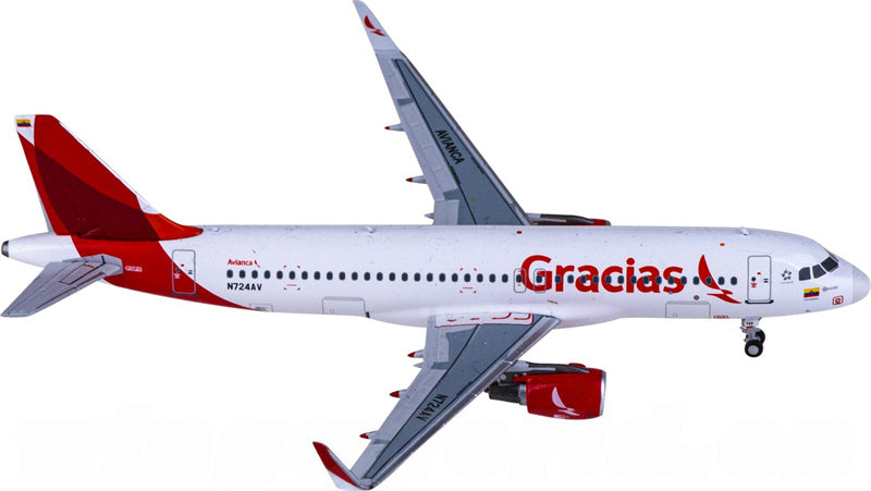 NG Models Avianca Airbus A320 N724AV 1:400 Diecast Model view 2