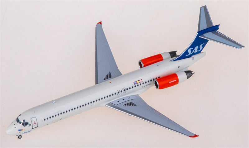 NG Models SAS for McDonnell Douglas MD-87 LN-RMU 1:400 Airplane Pre-built Airliner Model Display