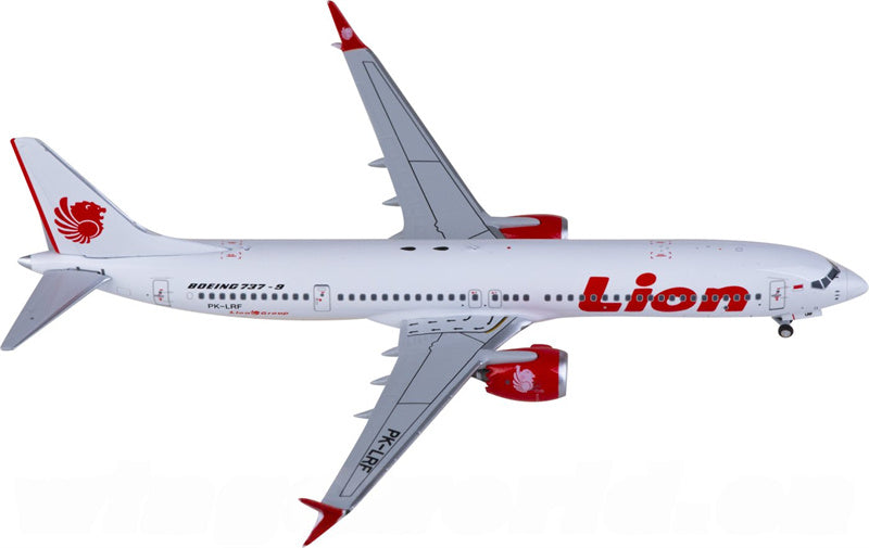 NG Models Lion Air Boeing 737 MAX 9 PK-LRF 1:400 Diecast Model view 3