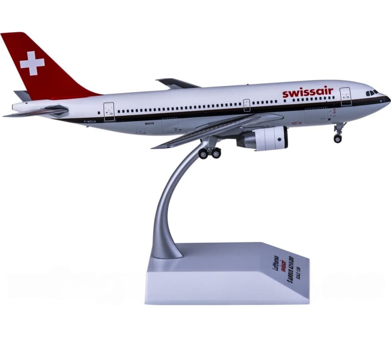 JC Wings Swiss Air / Lufthansa Dual-sided Livery Airbus A310-200 F-WZLH 1:200 Aircraft Pre-built  Airliner Model Display