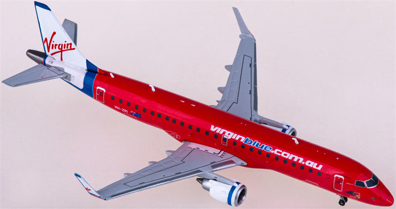 JC Wings Virgin Blue for Embraer ERJ-190AR VH-ZPI 1:400 Airplane Pre-built  Airliner Model Display