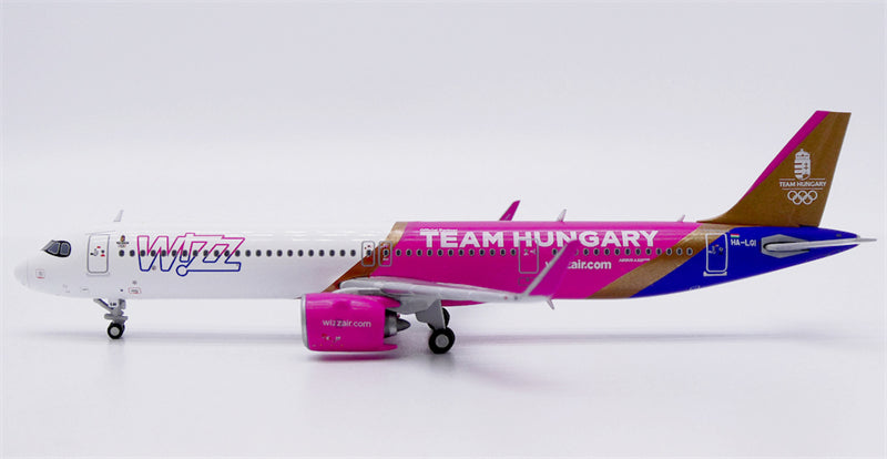 JC Wings 1:400 Wizz Air Airbus A321neo HA-LGI Diecast Model view 3