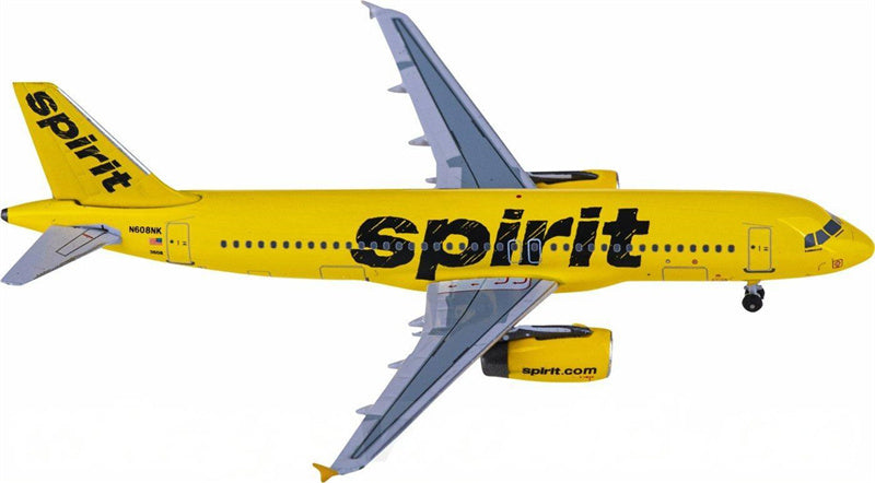 AeroClassics Spirit Airlines Airbus A320 N608NK 1:400 Airplan Diecast Model view 1