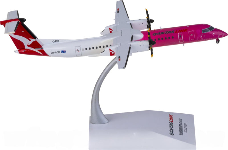 JC Wings Qantas for Bombardier for Dash 8 Q400 VH-QOH 1:200 Airplane Pre-built Airliner Model Display