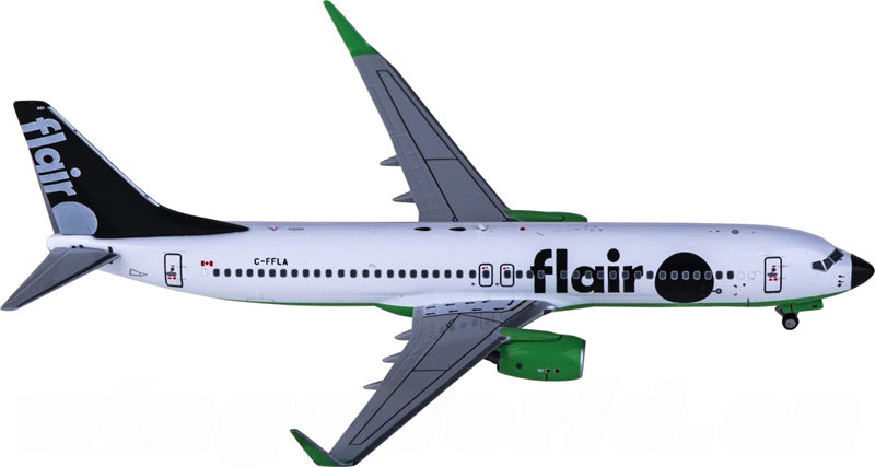 NG Models Flair Airlines Boeing 737-800 C-FFLA 1:400 Diecast Model view 3