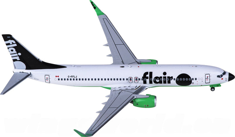 NG Models Flair Airlines Boeing 737-800 C-FFLJ 1:400 Diecast Model view 1