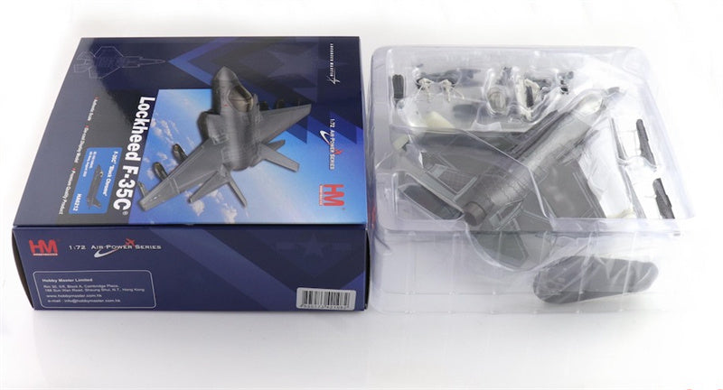 HOBBY MASTER F35C Lightning II JSF Black Chrome XE-105/168842 US Navy August 2022 1:72 Aircraft Pre-built Model