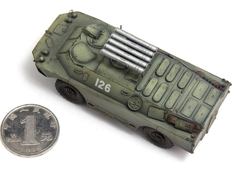 S-MODEL Soviet BRDM-2 126 Wheeled Combat Vehicle 9P148 Missile Launcher 1:72 Tank Pre-built Model