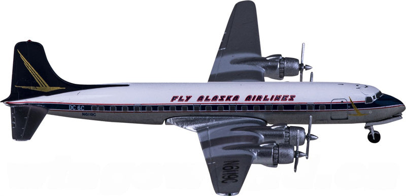 AeroClassics Alaska Airlines Douglas DC-6 N6119C 1:400 Diecast Model view 1