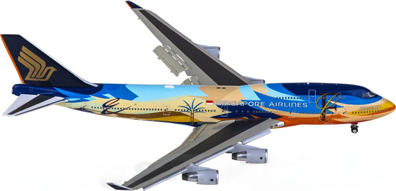 JC Wings 1:400 Singapore Airlines Boeing 747-400 9V-SPK Flaps down Diecast Model view 1