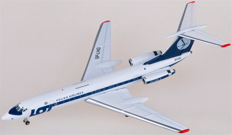 Herpa LOT Tupolev TU-134A SP-LHG 1:500 Diecast Model view 1