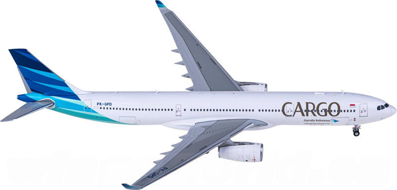 JC Wings Garuda Indonesia Cargo Airbus A330-300 PK-GPD 1:400 Diecast Model view 2