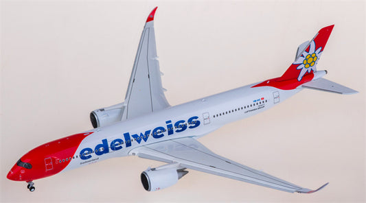 Geminijets Edelweiss Air Airbus A350-900 HB-IHC Flaps Down 1:400 Diecast Model view 1