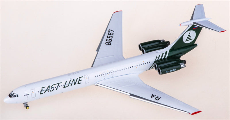 Phoenix 1:400 East Line Airlines Ilyushin IL-62M RA-86567 Diecast Model view 2