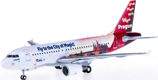 Herpa Czech Airlines for Airbus A319 OK-NEP City of Prague 1:200 Aircraft Pre-built  Airliner Model Display