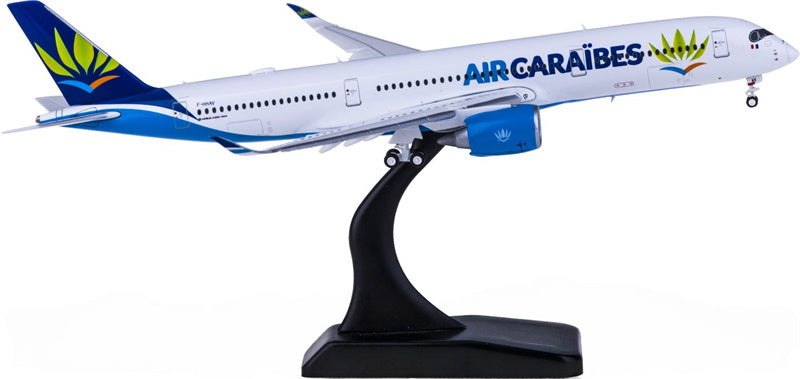 JC Wings Air Caraibes for Airbus A350-900 F-HHAV Flaps Down 1:400 Airplane Pre-built  Airliner Model Display