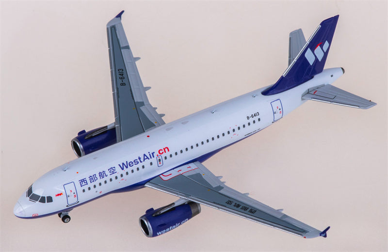 NG Models West Air Airbus A319 B-6413 1:400 Diecast Model view 1