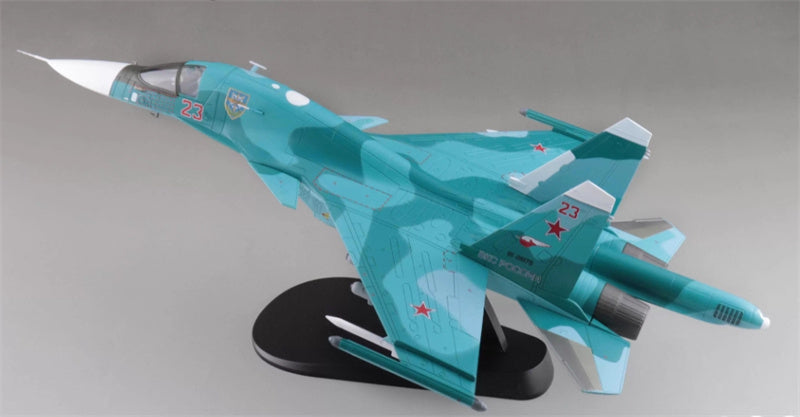 HOBBY MASTER Su-34 Fullback Fighter Bomber Red 23 Russian Air Force Ukraine March 2023 1:72 Airplane Pre-built Model