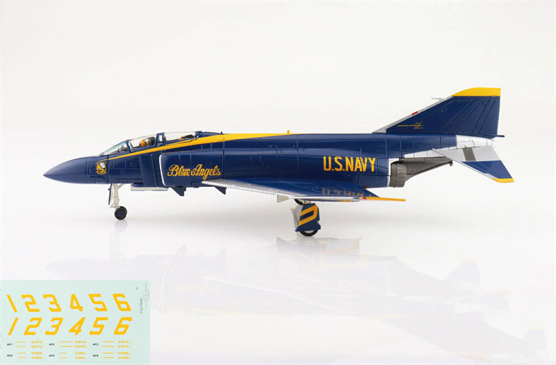 HOBBY MASTER McDonnell Douglas F-4J Phantom II US Blue Angels 1969 with decal No.1 to No.6 airplanes 1/72 Aircraft Pre-built Model