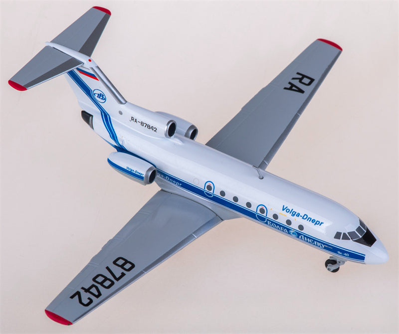 Herpa Volga-Dnepr for Yakovlev Yak-40 RA-87842 1:200 Airplane Pre-built Airliner Model Display