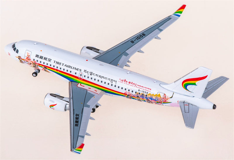 NG Models 1:400 Tibet Airlines Airbus A319 B-1008 Diecast Model view 3