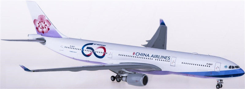 JC Wings China Airlines Airbus A330-300 B-18317 60th 1:400 Diecast Model view 2