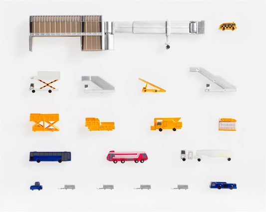 Herpa Airport accessories I (consisting of 19 parts) 1:500 Accessory Pre-built  Airliner Model Display