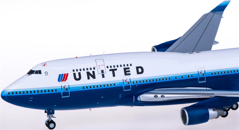 JC Wings United Airlines Boeing 747-400 N104UA 1:200 Diecast Model view 4