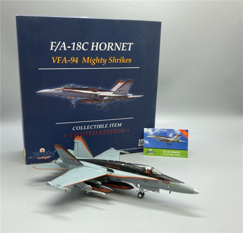 Witty F/A-18C HORNET US Navy VFA-94 Mighty Shrikes Limited Edition 1:72 Aircraft Pre-built Model