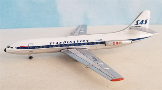 AeroClassics 1:400 SAS Sud Aviation SE-210 OY-KRF Diecast Model view 1