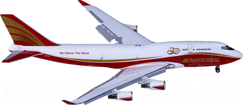 JC Wings National Airlines Boeing 747-400BCF N936CA Flaps Down 1:400 Diecast Model view 1